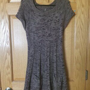 Knit sweater dress with pockets